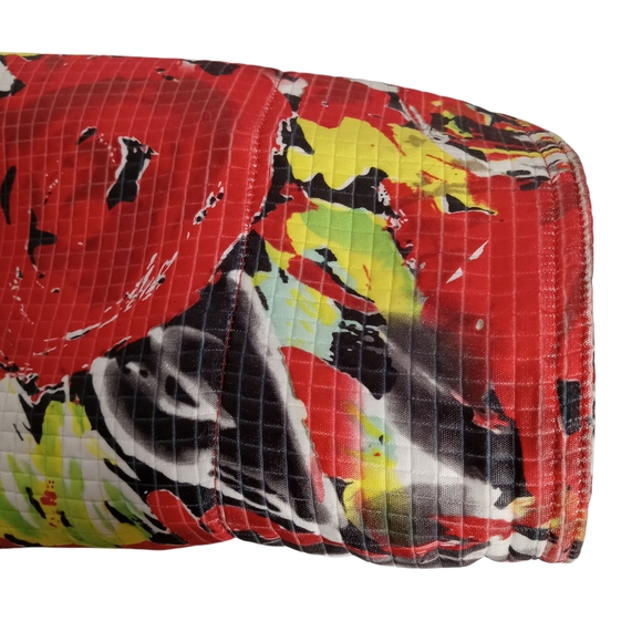 SARA ISABELLA OPEN FRONT FLORAL JACKET XL VGC RED; BLK. YELLOW AND WHITE - Picture 6 of 10